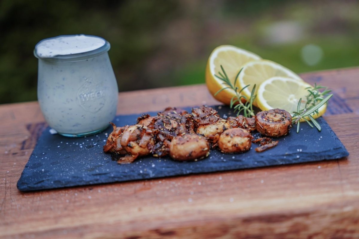 Pilzpfanne mit Knoblauchdipp - BABOSSA