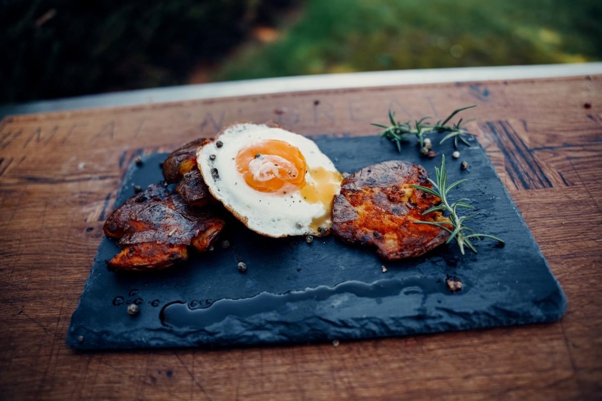 Smashed Potatoes mit Spiegelei - BABOSSA