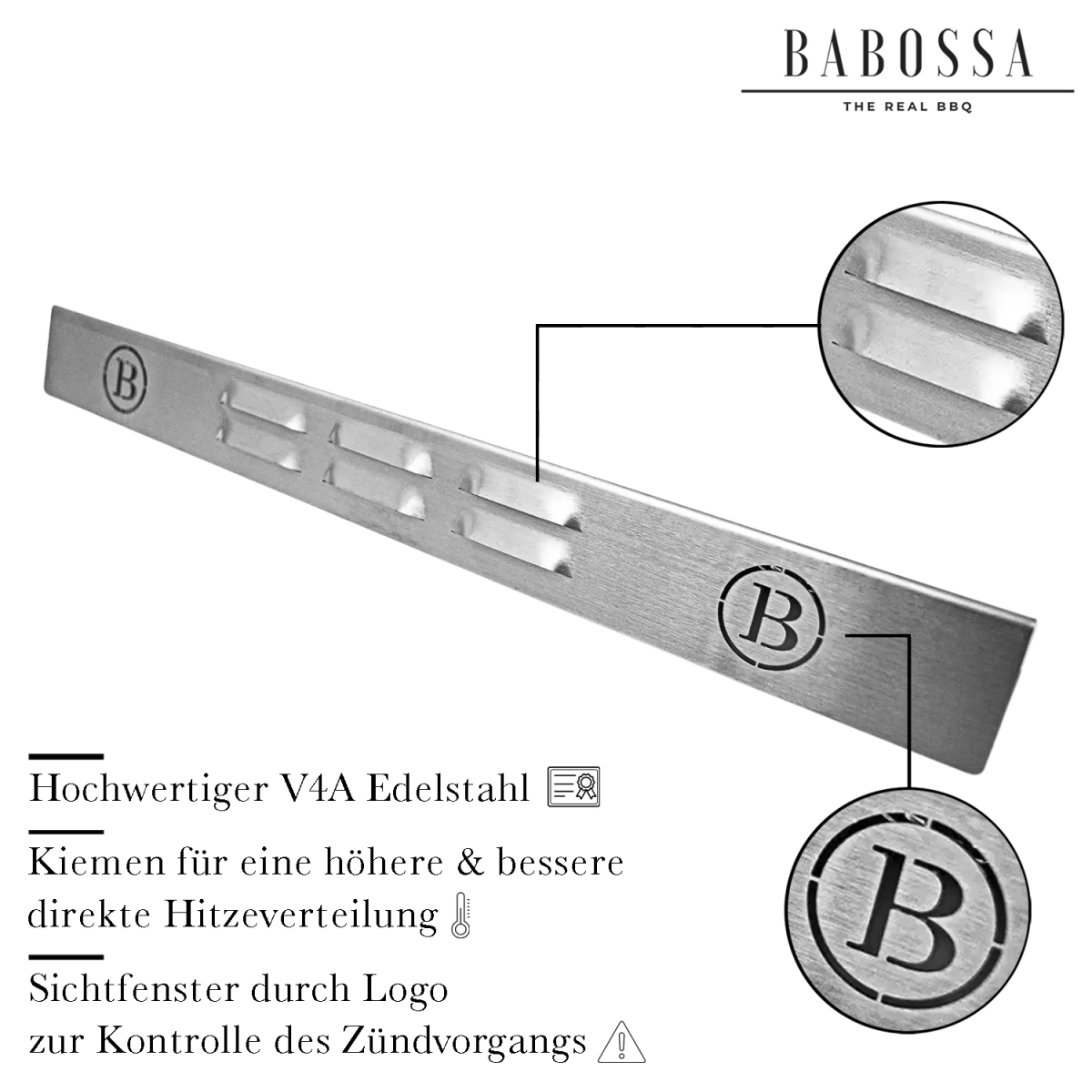 Flammschutzblech | V4A Edelstahl | Weber Genesis Gold | 57,1x6cm - BABOSSAFlammschutzblech | V4A Edelstahl | Weber Genesis Gold | 57,1x6cmFlammschutzblechWeberBABOSSA