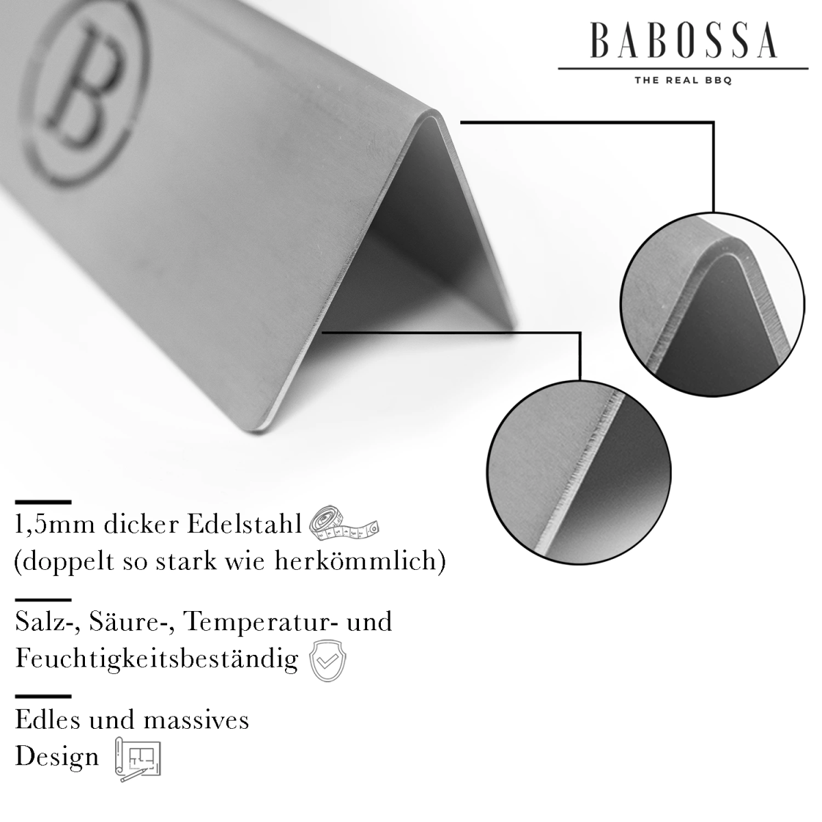 Flammschutzblech | V4A Edelstahl | Weber Genesis Gold | 57,1x6cm - BABOSSAFlammschutzblech | V4A Edelstahl | Weber Genesis Gold | 57,1x6cmFlammschutzblechWeberBABOSSA